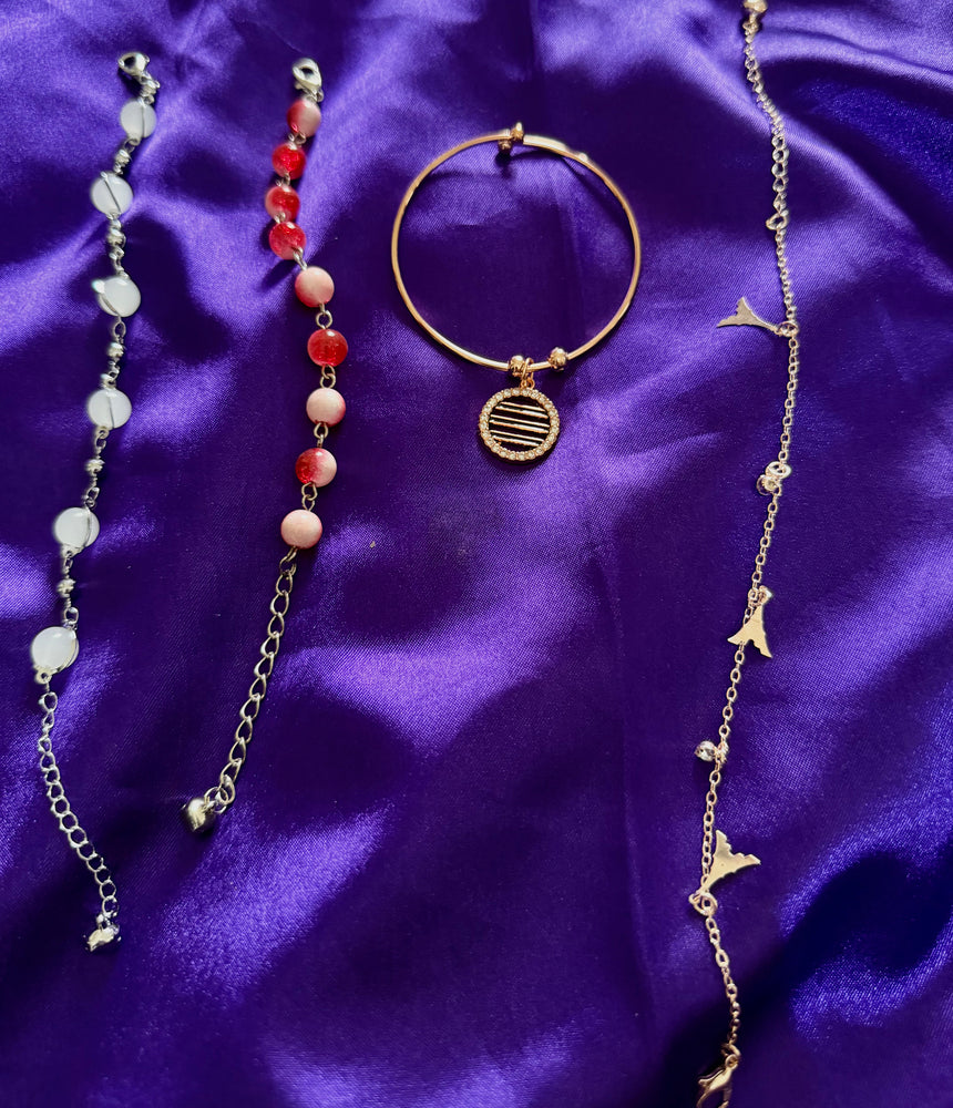 Minimal Charm & Beaded 4 Bracelet for Women – Stylish Daily Wear Jewelry