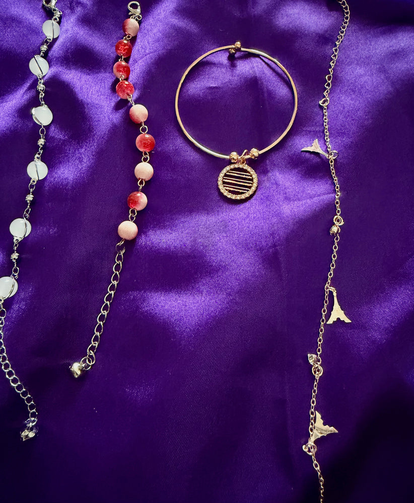Minimal Charm & Beaded 4 Bracelet for Women – Stylish Daily Wear Jewelry