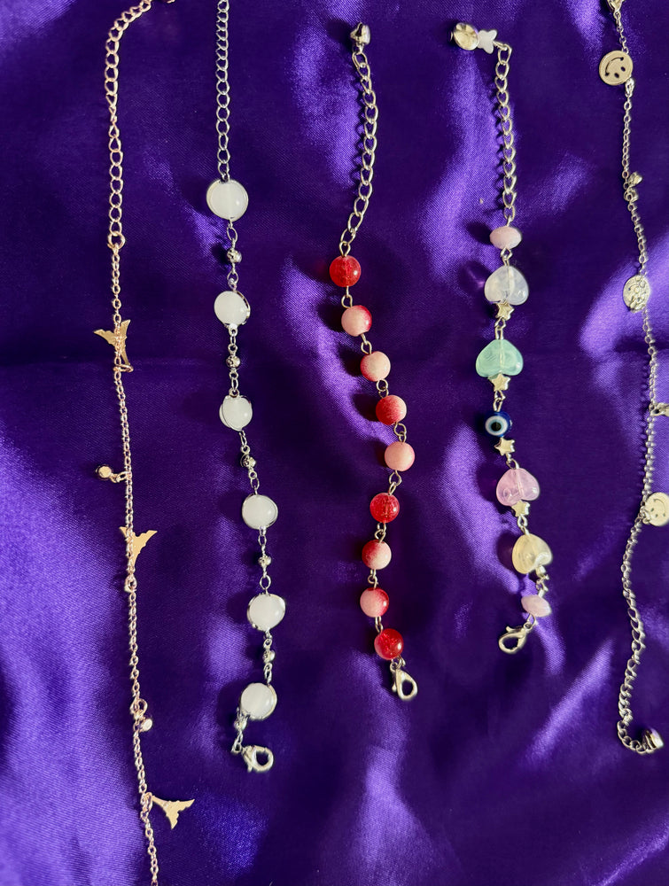 4 Piece Charm & Beaded Bracelet Set for Women – Cute Minimal Jewelry