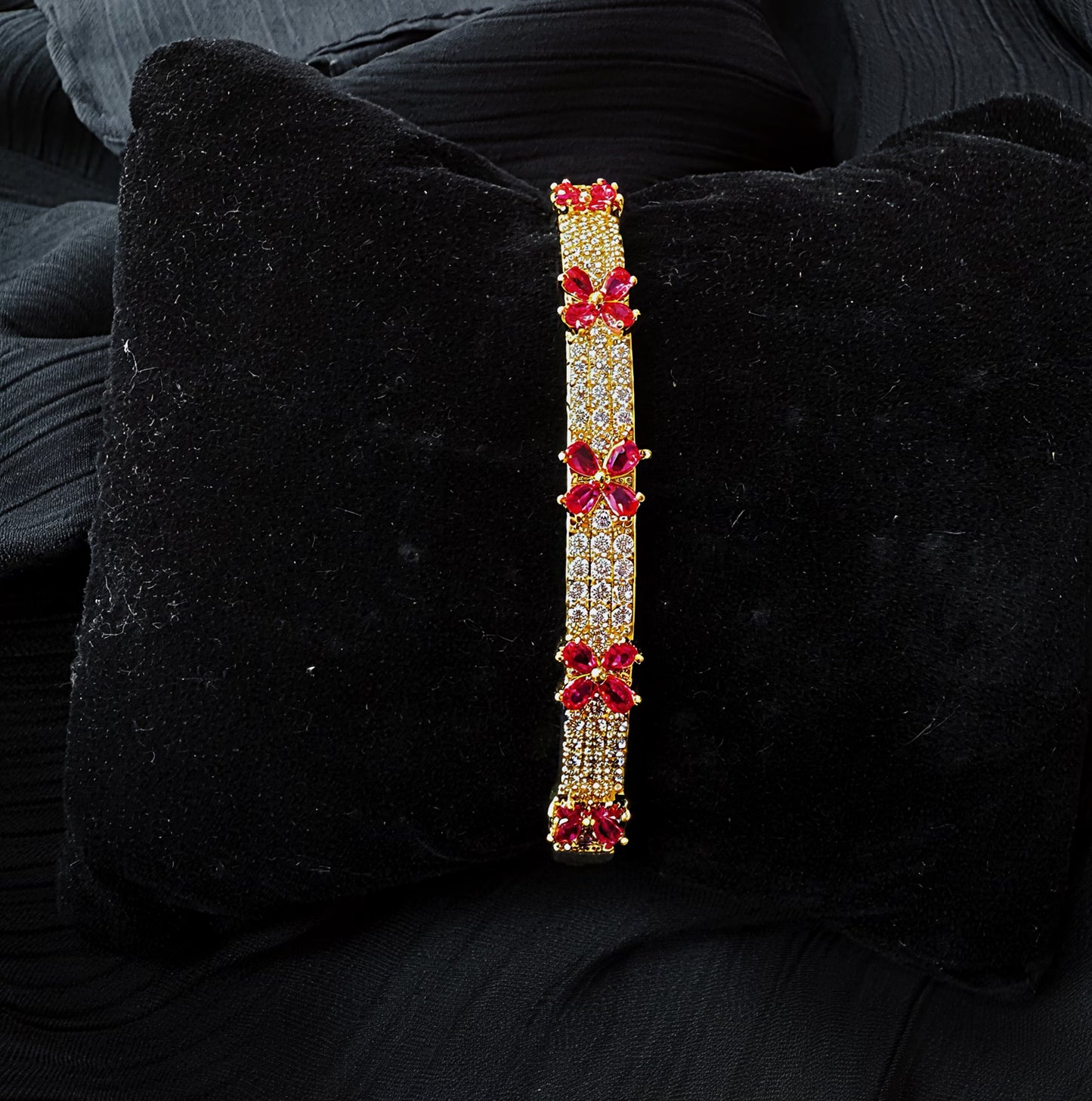 Red Aura Stone Bracelet