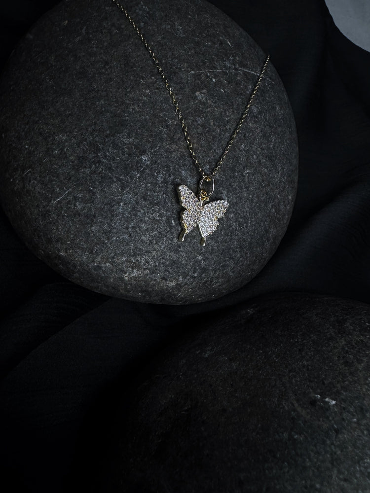 Gold Plated Butterfly Anti-Tarnish Pendant Necklace for Women – Elegant Minimal Party Wear Jewellery